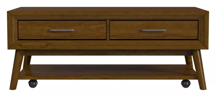 Veronica Walnut Occasional Table Set with Casters