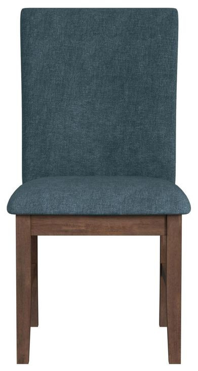 Veronica Denim Blue Upholstered Dining Side Chair Set of 2