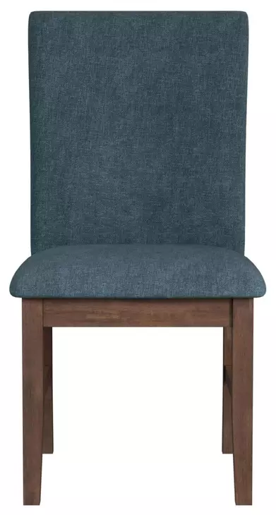 Veronica Denim Blue Upholstered Dining Side Chair Set of 2