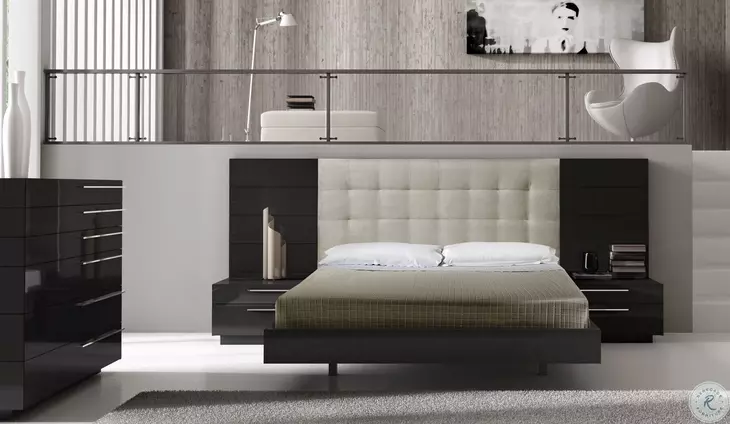 Santana Black 6 Drawer Chiffonier