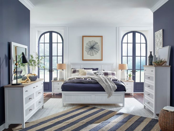 Windmill Harbour White Whisp and Sand 6 Drawer Dresser