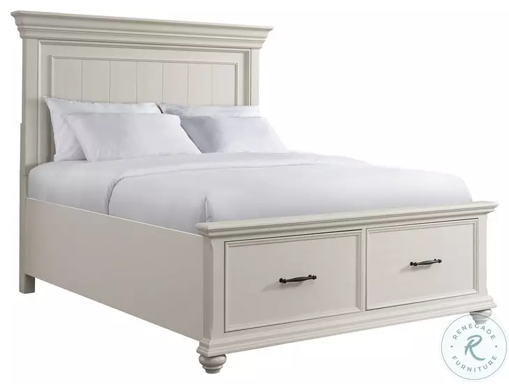 Elements Picket House Glamour 6-Piece King Bedroom Set - Champagne Finish With Storage