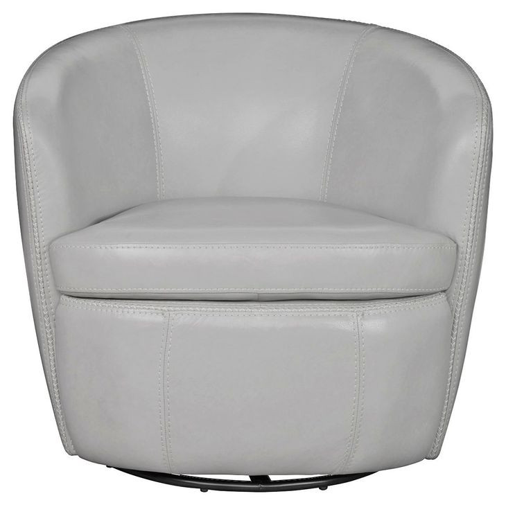 Barolo Steamboat Ice Italian Leather Swivel Club Chair