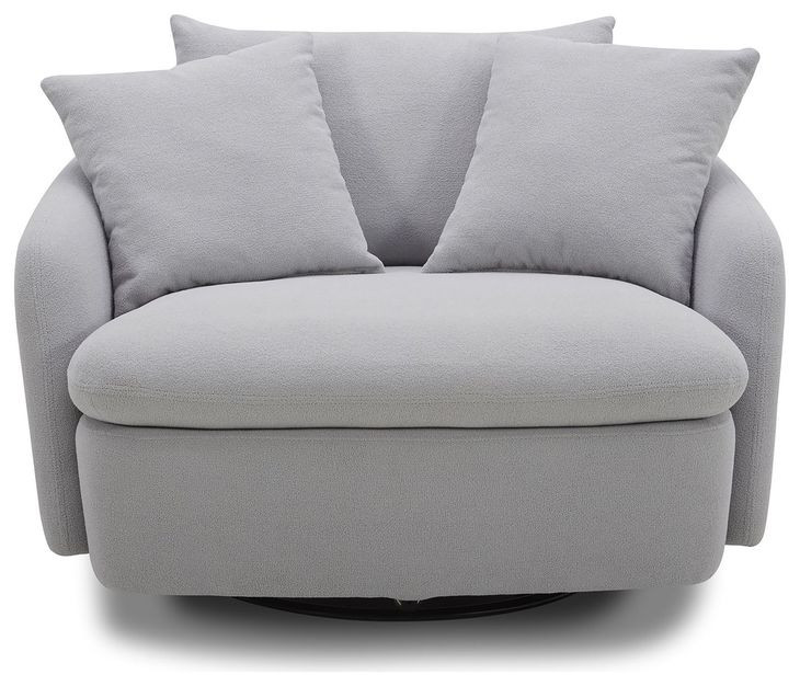 Boomer Dove Grey Large Swivel Chair