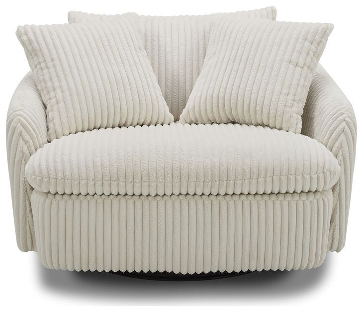 Boomer Mega Ivory Large Swivel Chair