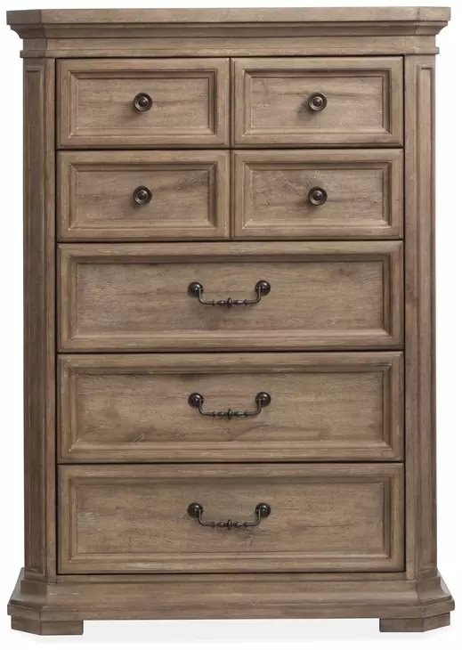 Adler Court Florentine Walnut 5 Drawer Chest