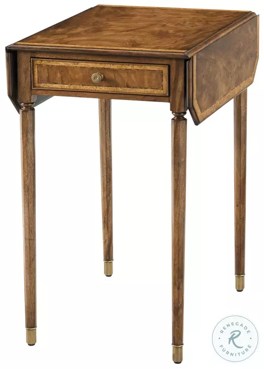 Sloane Edwardian Brown 28" Rectangular Folding Table