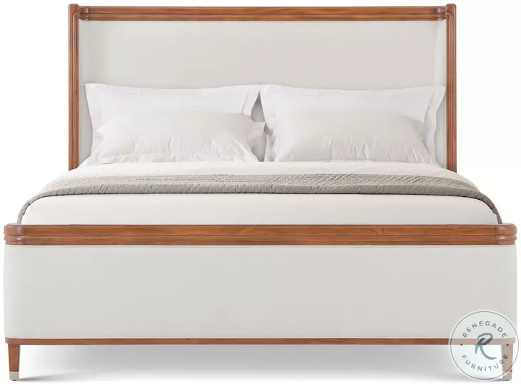 Dorchester Marshmallow Performance Fabric California King Upholstered Panel Bed