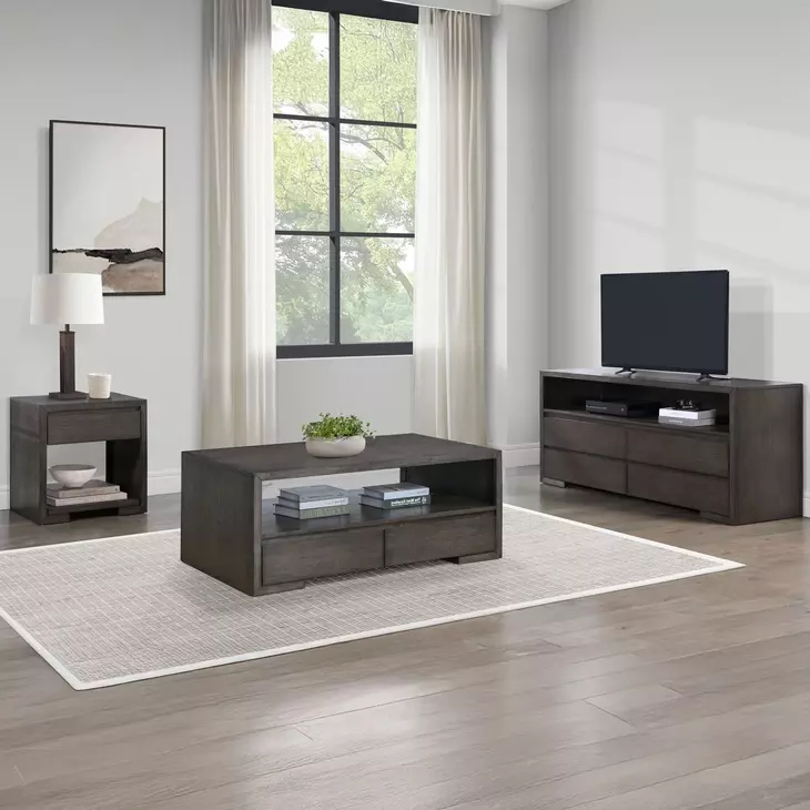 Evan Brown Rectangular Ocassional Table