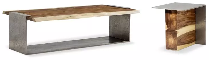 Arima Ferrum and Ligna Rectangular Occassional Table Set