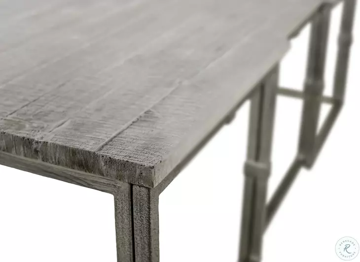 Alden Brushed Silver Large Rectangular Coffee Table