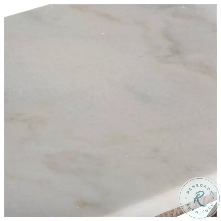 Helen Charcoal Oak And Cloud White Marble Console Table