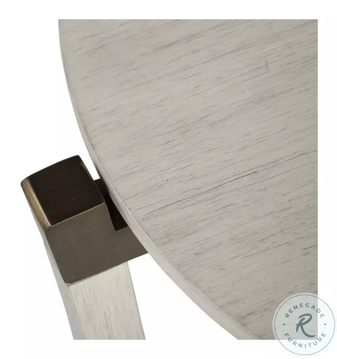 Millis Sesame White Side Table