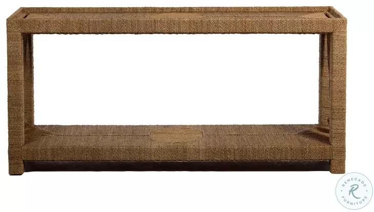 Hutch Natural Seagrass Console Table