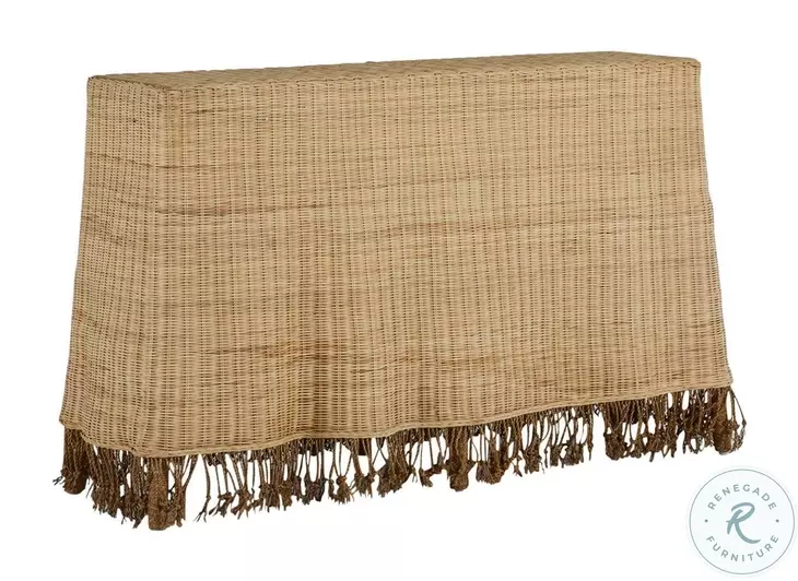 Desoto Natural Rattan Console Table