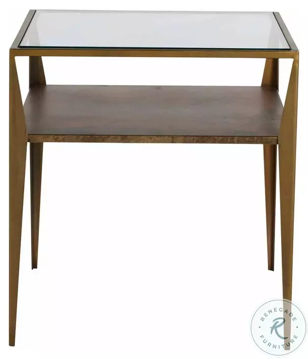Winona Light Brass Side Table