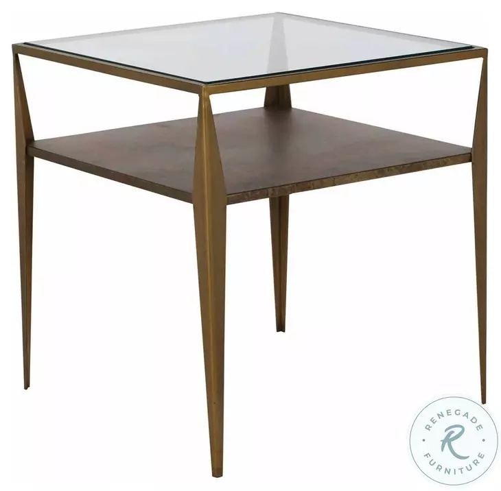 Winona Light Brass Side Table