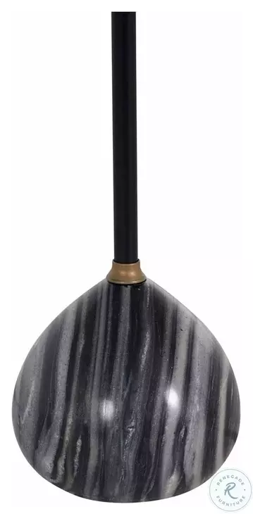 Nelle Gunpowder Black And Galaxy Grey Marble Drinking End Table