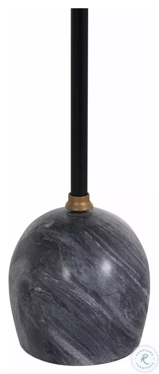 Neil Gunpowder Black And Galaxy Grey Marble Drinking End Table