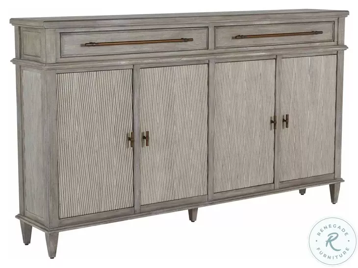 Isaac Brushed Gray Long Cabinet