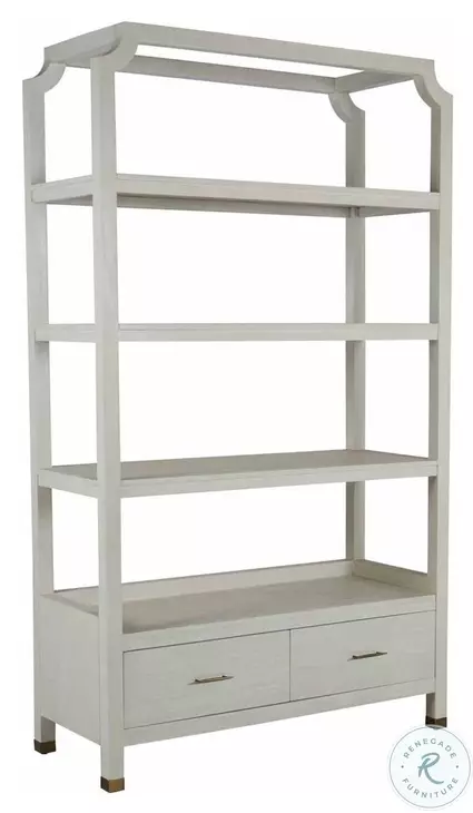 Crest Cerused White Bookcase