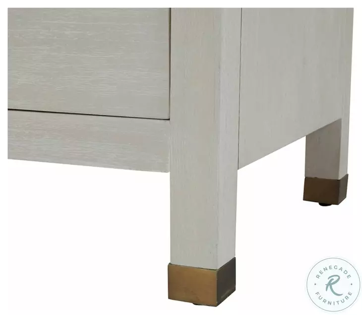 Crest Cerused White Bookcase