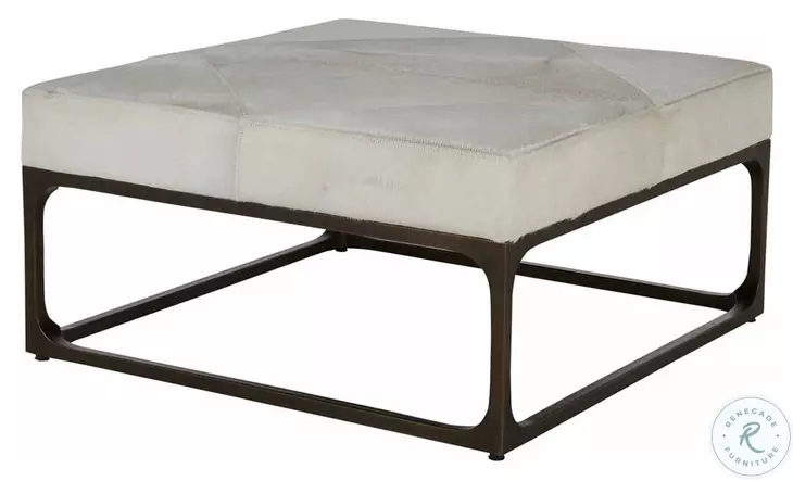 Melanie Natural Ivory Ottoman