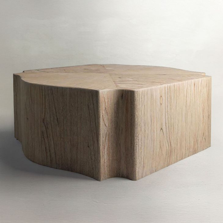 Ziya Light Blonde Free Form Cocktail Table