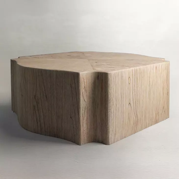Ziya Light Blonde Free Form Cocktail Table