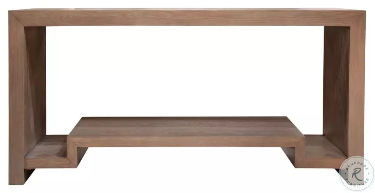 Emerson Cerused Plateau Brown Console Table