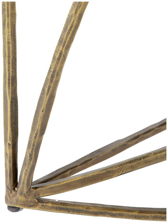 Wayland White Banswara Marble And Antique Aged Brass Console Table