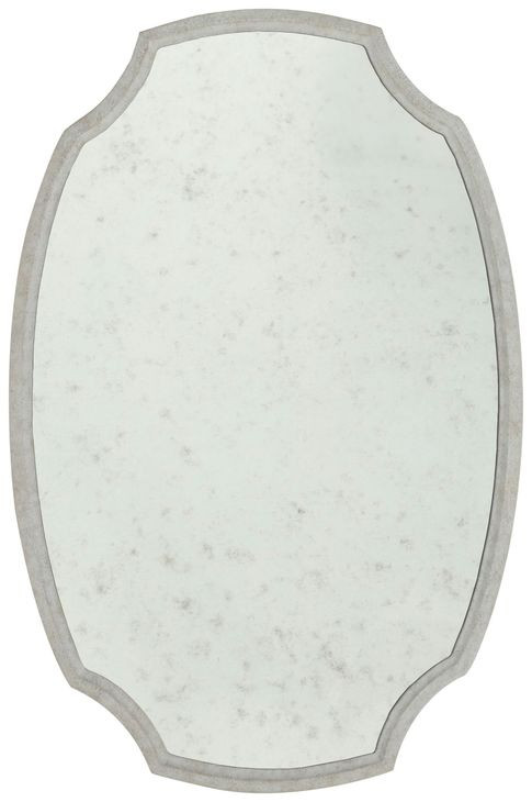 Margot Textured White Oval Accent Mirror