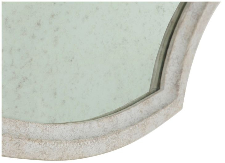 Margot Textured White Oval Accent Mirror