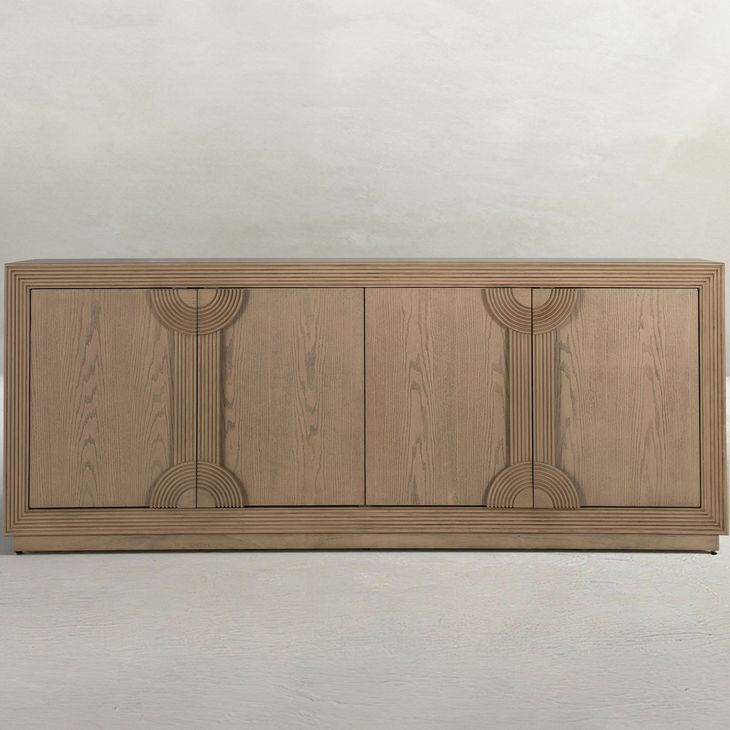 Aero Cerused Natural 4 Door Sideboard