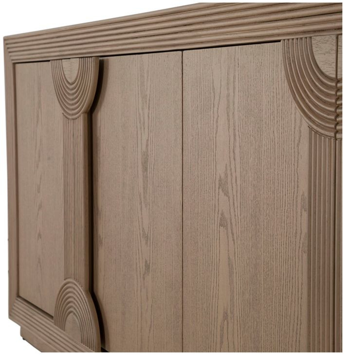 Aero Cerused Natural 4 Door Sideboard