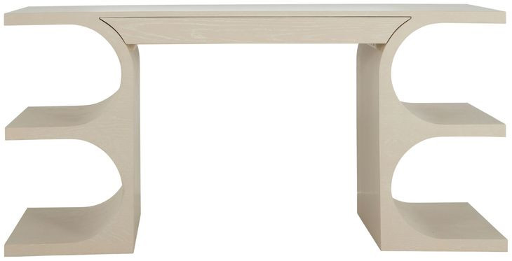 Erin Cerused White 64" Writing Desk