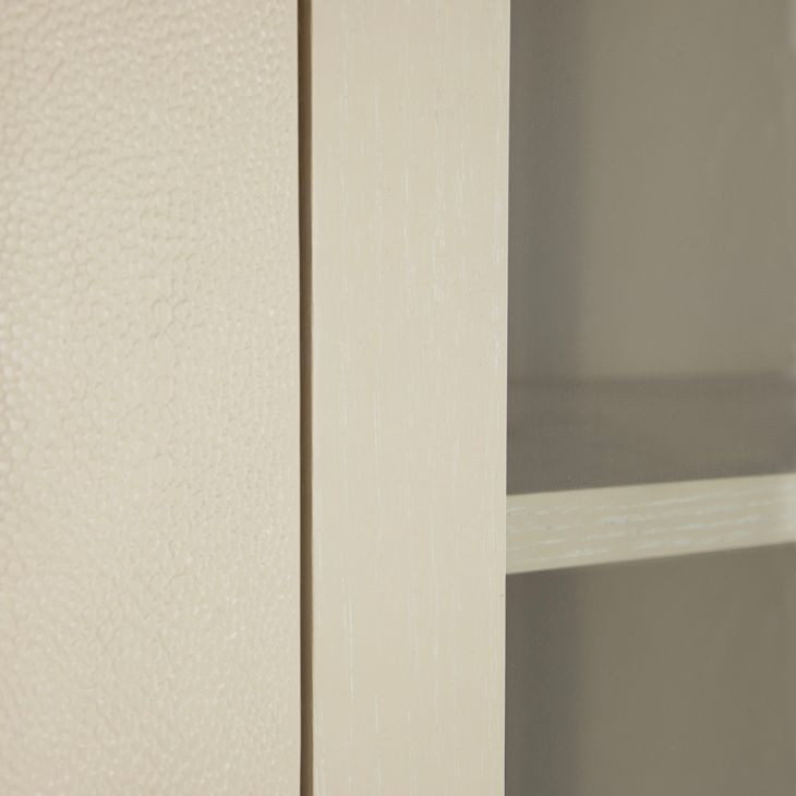 Newington Cerused Natural 2 Glass Door Bookcase