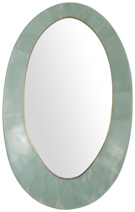 Viola Seafoam Oval Accent Mirror
