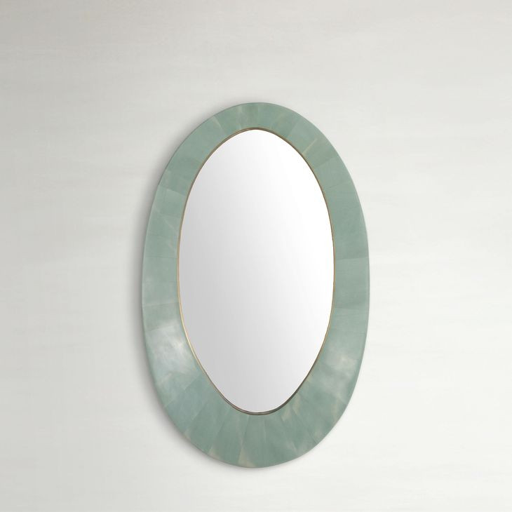 Viola Seafoam Oval Accent Mirror