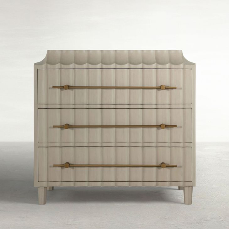 Merigold Sesame White 3 Drawer Chest