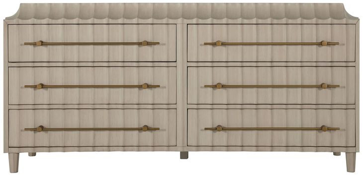 Merigold Sesame White 6 Drawer Dresser