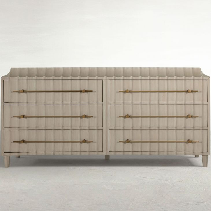Merigold Sesame White 6 Drawer Dresser