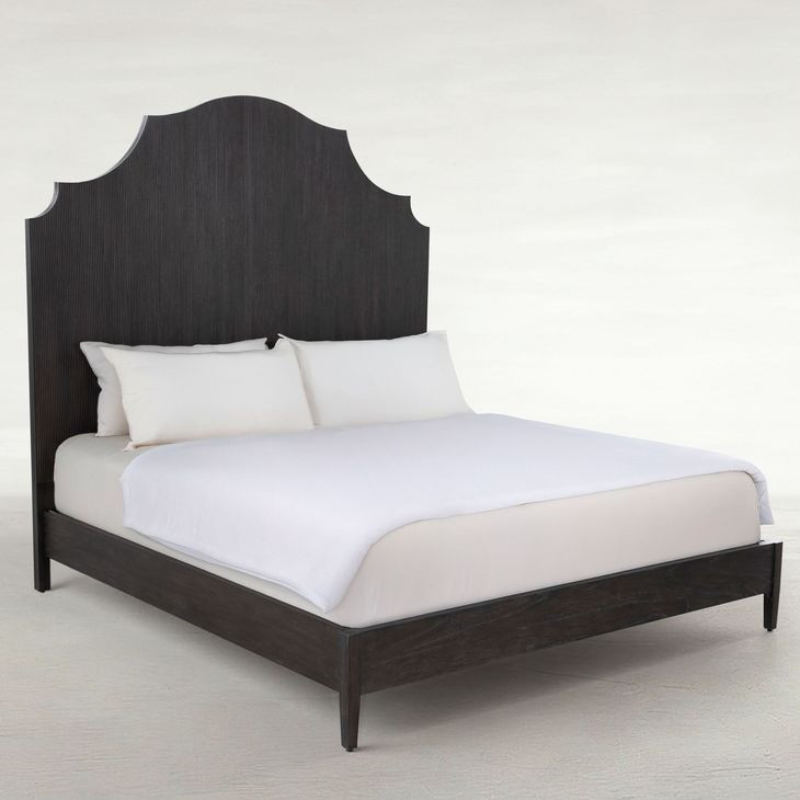 Princeton Cerused Forest Black King Panel Bed