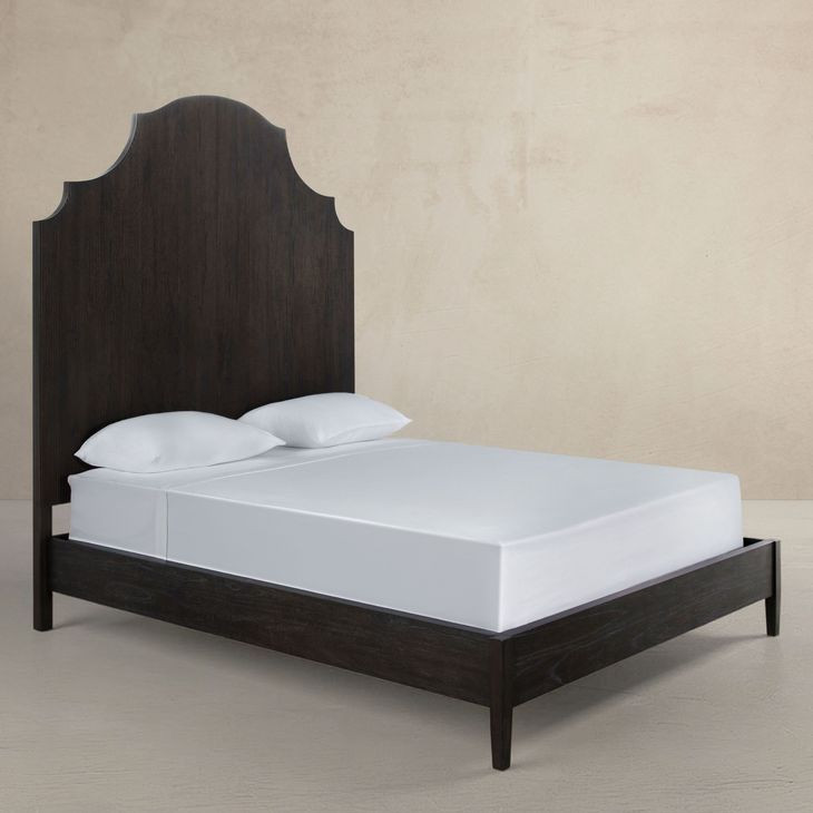 Princeton Cerused Forest Black Queen Panel Bed