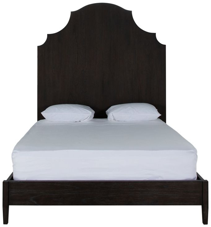 Princeton Cerused Forest Black Queen Panel Bed