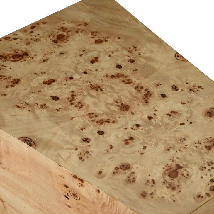 Alistair Maple Burl Rectangular Side Table