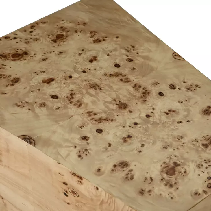 Alistair Maple Burl Rectangular Side Table