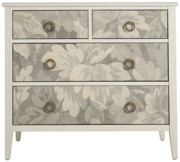 Easton Antique Painted White and Gray 3 Drawer Chest