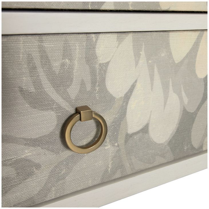 Easton Antique Painted White and Gray 3 Drawer Chest