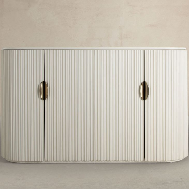 Isadora Sesame White 4 Door Sideboard